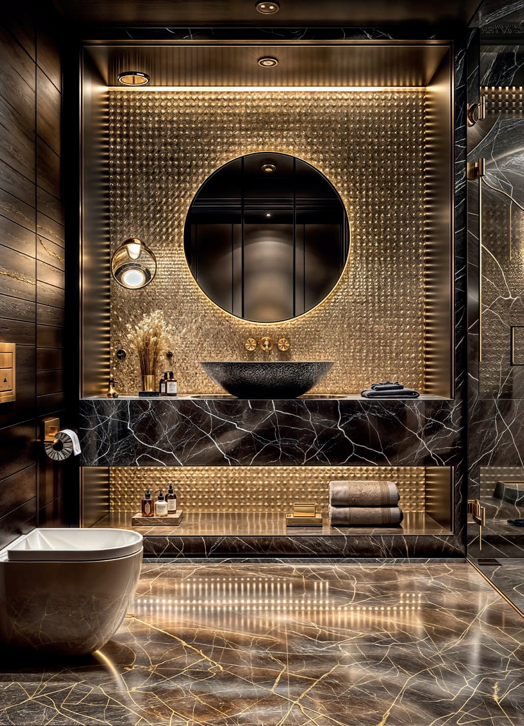 Marble & gold bathroom